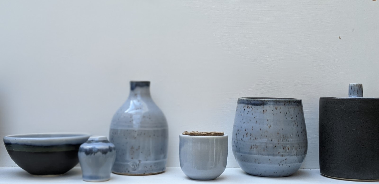 Blue Pots Lisa Donaldson Ceramics